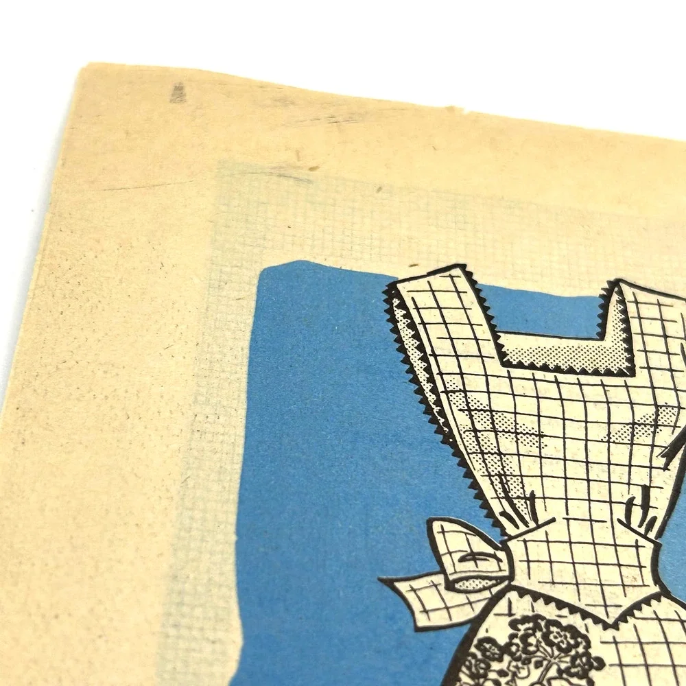 Anne Adams Vintage 1950's Mail‎ Order Pattern #4638 Women's Bib Apron Size M
